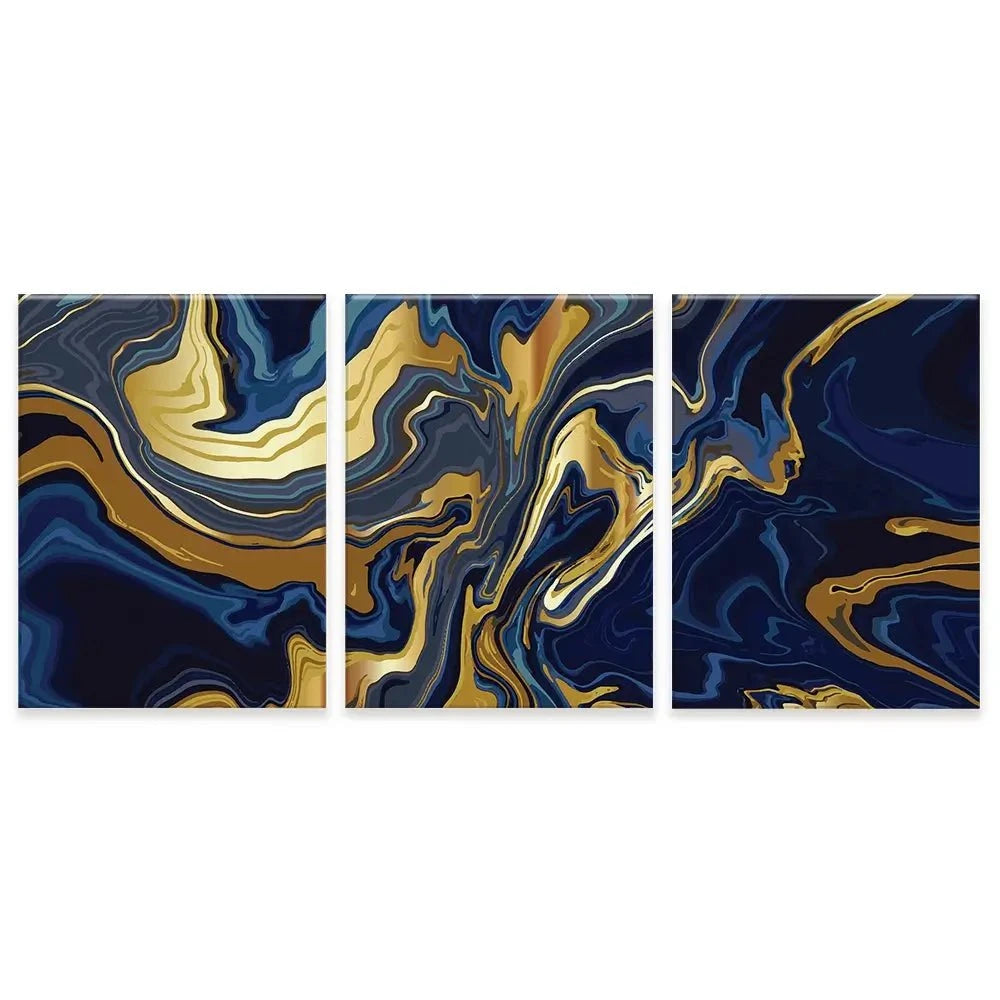 Vibrant Navy Marble Trio Canvas Print Vibrant Navy Marble Trio Canvas Print | Vibrant Navy Marble Trio Art wall art product vectortwins / Shutterstock