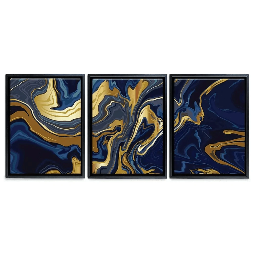 Vibrant Navy Marble Trio Canvas Print Vibrant Navy Marble Trio Canvas Print | Vibrant Navy Marble Trio Art wall art product vectortwins / Shutterstock