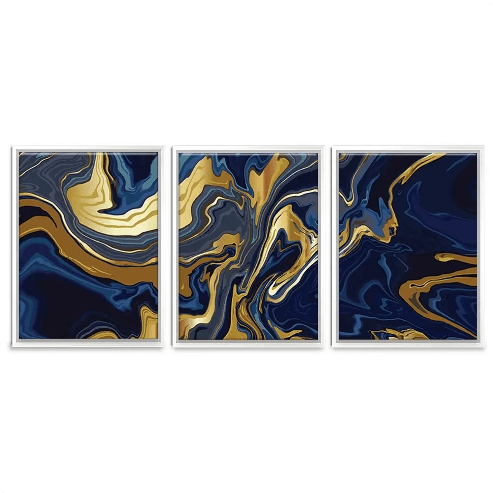 Vibrant Navy Marble Trio Canvas Print Vibrant Navy Marble Trio Canvas Print | Vibrant Navy Marble Trio Art wall art product vectortwins / Shutterstock