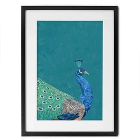 Vibrant Peacock Framed Art Print Vibrant Peacock Framed Art Print wall art product Sarah Manovski