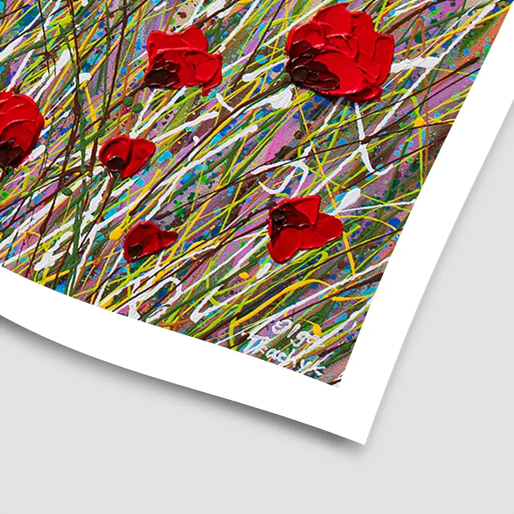Vibrant Poppies Square Art Print Vibrant Poppies Square Art Print wall art product Olga Tkachyk