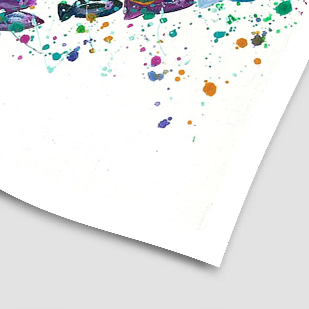 Vibrant School Of Fish Art Print Vibrant School Of Fish Art Print wall art product Emma LC Art