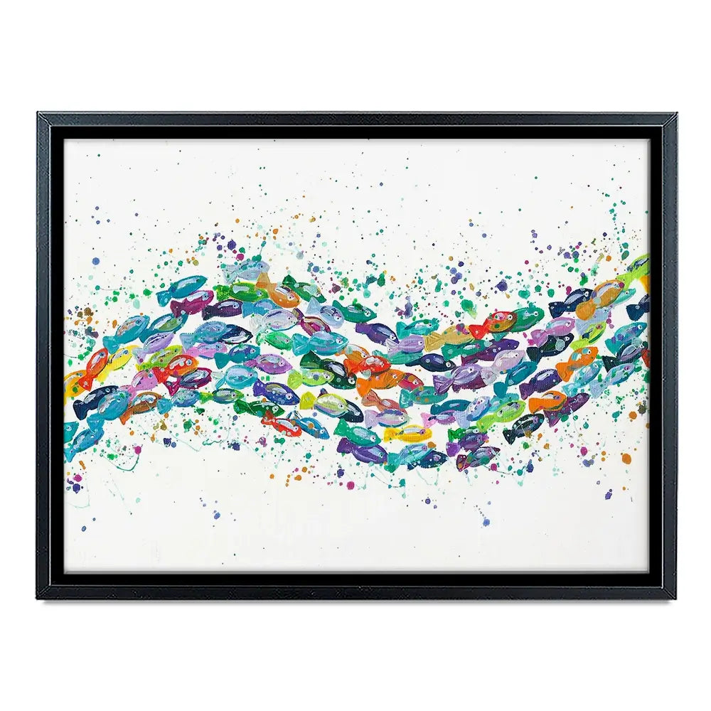 Vibrant School Of Fish Canvas Print Vibrant School Of Fish Canvas Print wall art product Emma LC Art