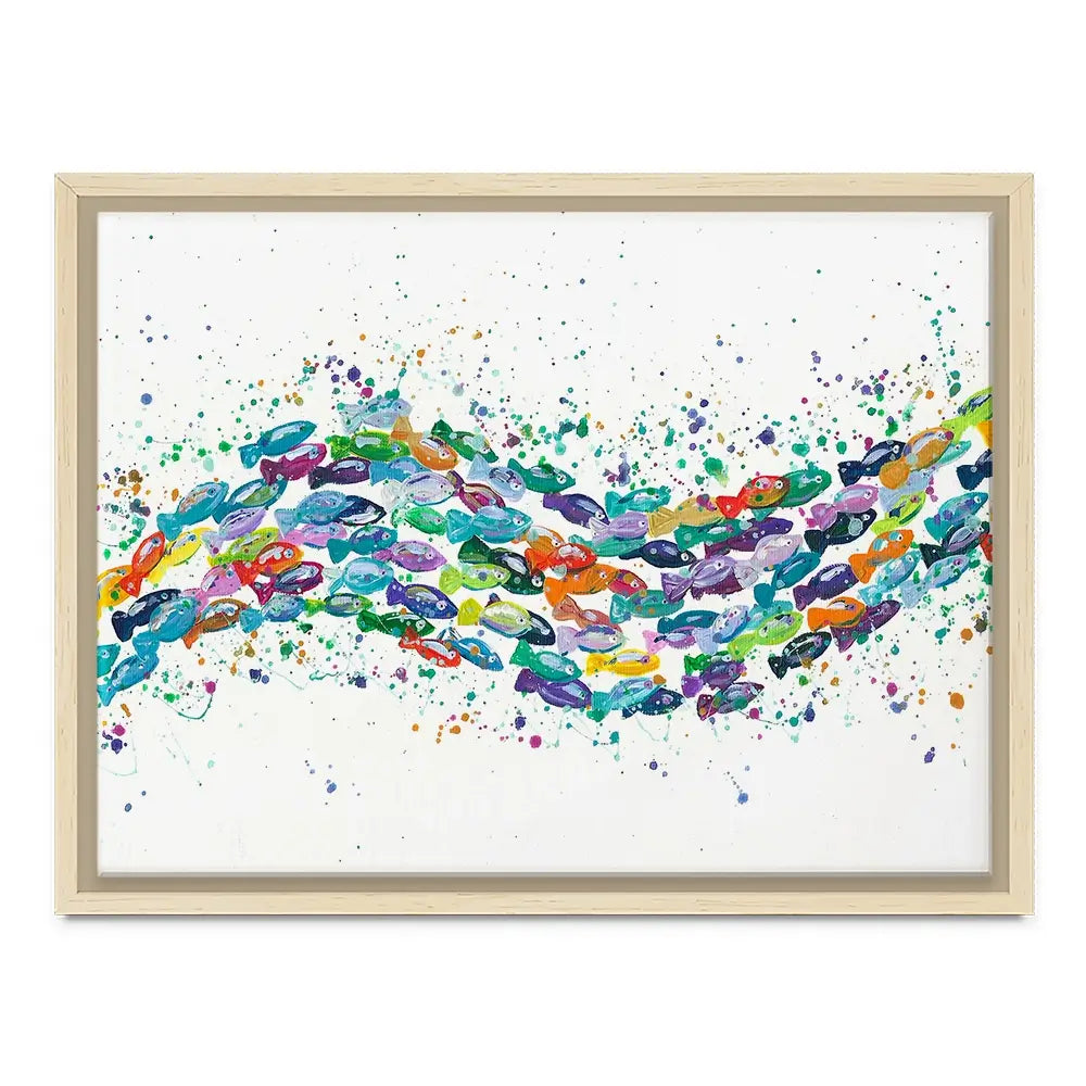Vibrant School Of Fish Canvas Print Vibrant School Of Fish Canvas Print wall art product Emma LC Art