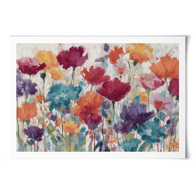 Vibrant Wildflower Field Art Print Vibrant Wildflower Field Art Print wall art product Chromatic Storm Studio