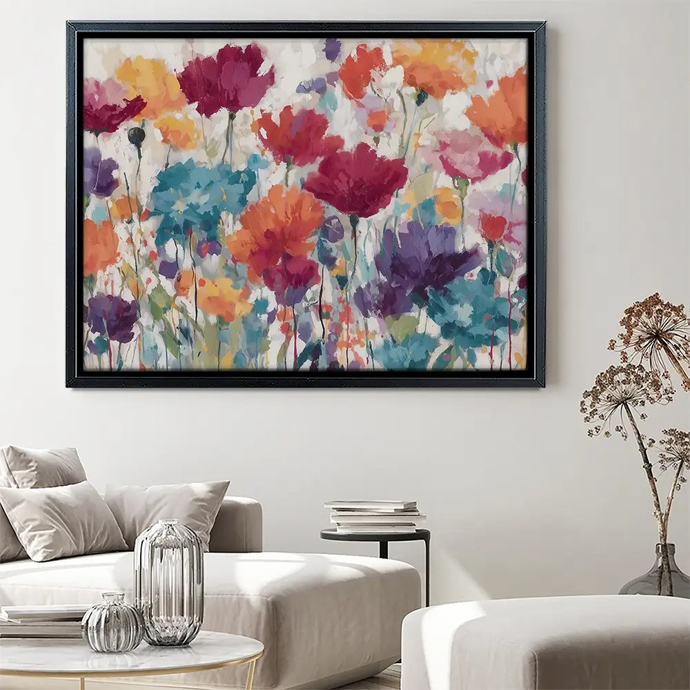 Vibrant Wildflower Field Canvas Print Vibrant Wildflower Field Canvas Print wall art product Chromatic Storm Studio