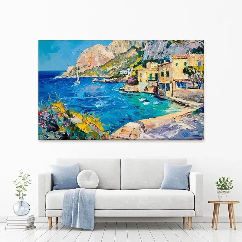 Village By The Sea Canvas Print Village By The Sea Canvas Print wall art product Elena Avanesova
