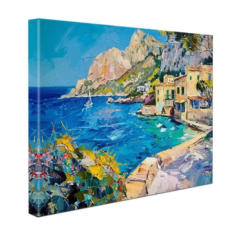 Village By The Sea Canvas Print Village By The Sea Canvas Print wall art product Elena Avanesova