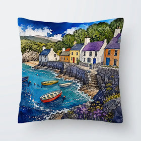 Village Harbour Cushion Village Harbour Cushion wall art product David Alexander Elder