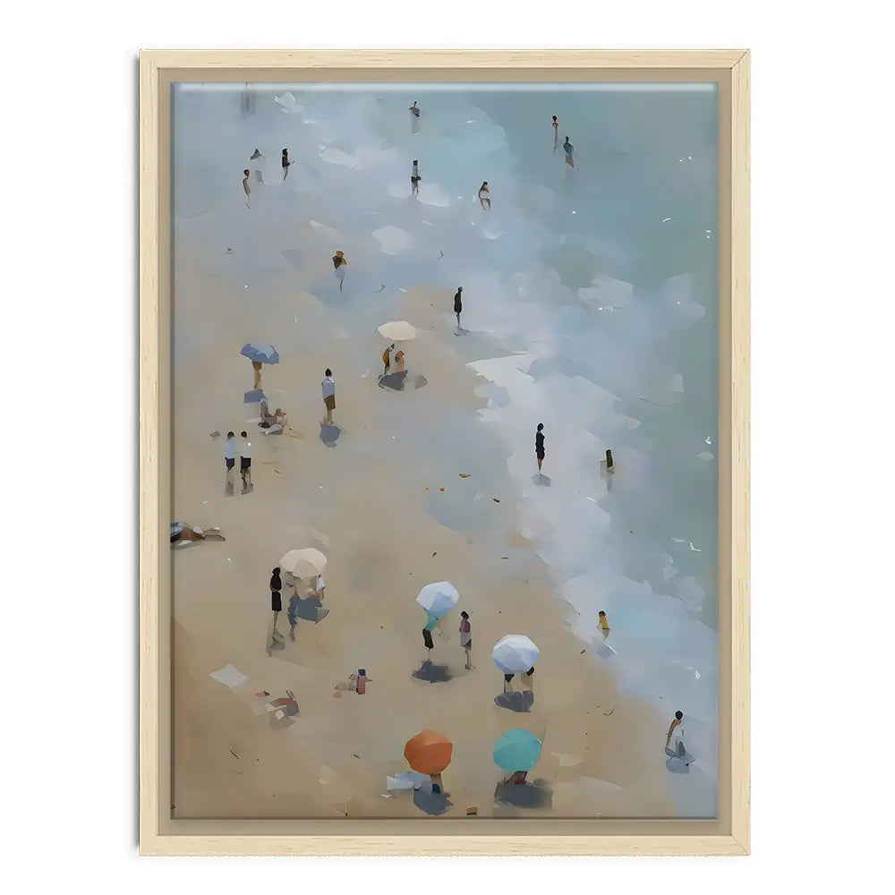 Vintage Beach Umbrellas Canvas Print Vintage Beach Umbrellas Canvas Print wall art product Arlington Prints - Independent