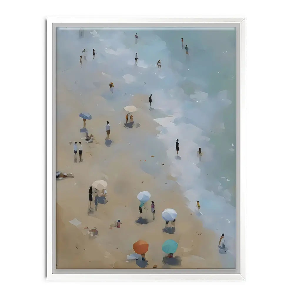 Vintage Beach Umbrellas Canvas Print Vintage Beach Umbrellas Canvas Print wall art product Arlington Prints - Independent