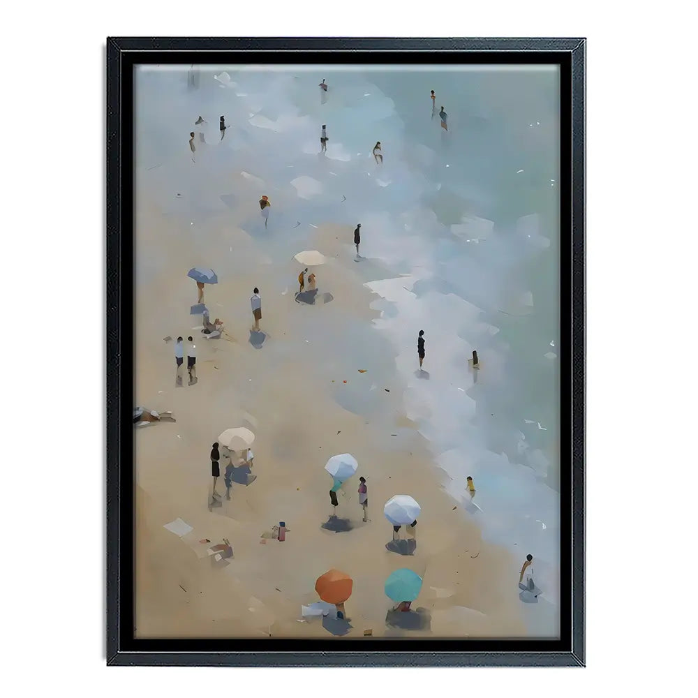 Vintage Beach Umbrellas Canvas Print Vintage Beach Umbrellas Canvas Print wall art product Arlington Prints - Independent