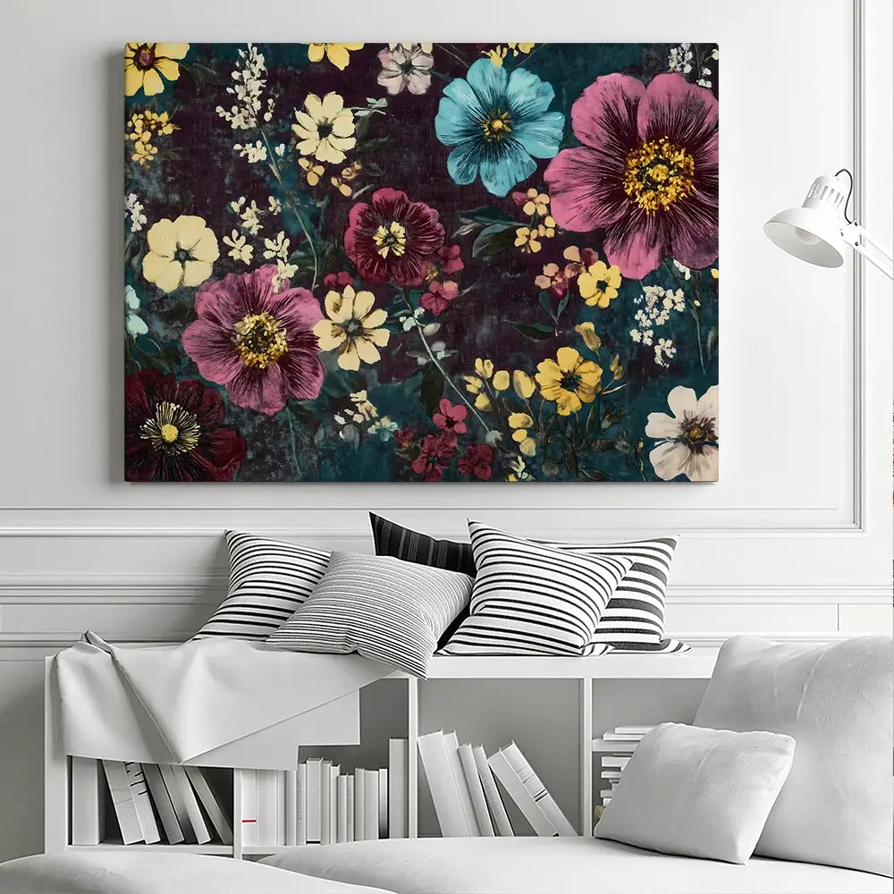 Vintage Flowers Canvas Print Vintage Flowers Canvas Print wall art product Gina Kelly - Independent
