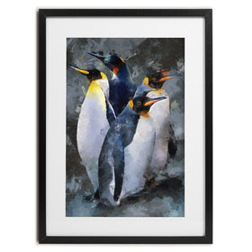 Waddle Of Penguins Framed Art Print wall art product Mohammadreza Zeidabadi / Shutterstock