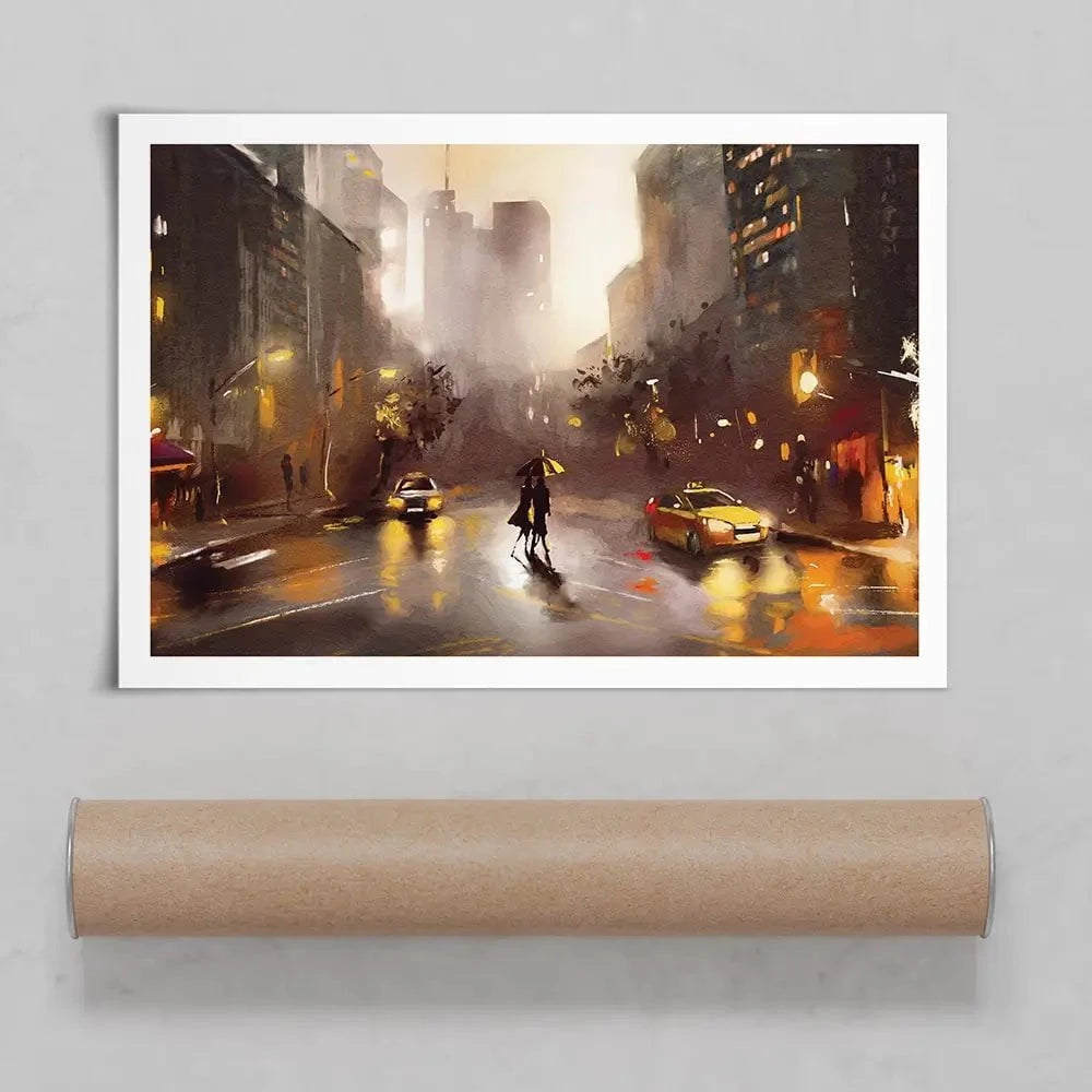 Walking In New York Art Print Walking In New York Art Print wall art product lisima / Shutterstock