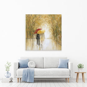 Walking In The Rain Canvas Print wall art product Carol Robinson
