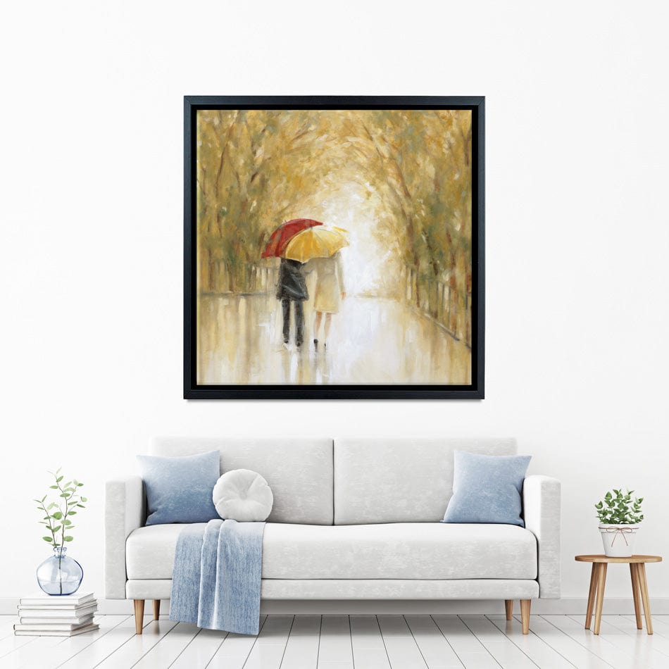 Walking In The Rain Canvas Print wall art product Carol Robinson