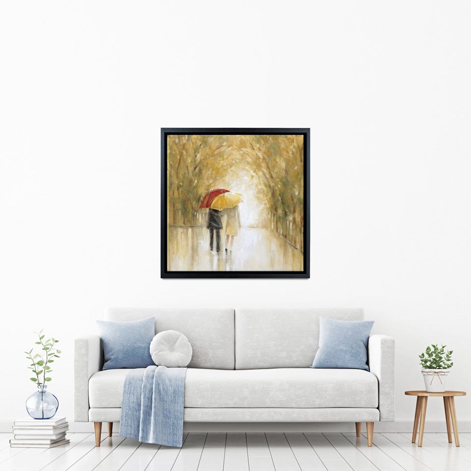 Walking In The Rain Canvas Print wall art product Carol Robinson
