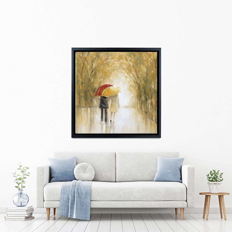 Walking In The Rain Canvas Print wall art product Carol Robinson