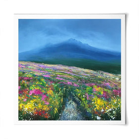 Walking On Dartmoor Square Art Print Walking On Dartmoor Square Art Print wall art product Laure Bury