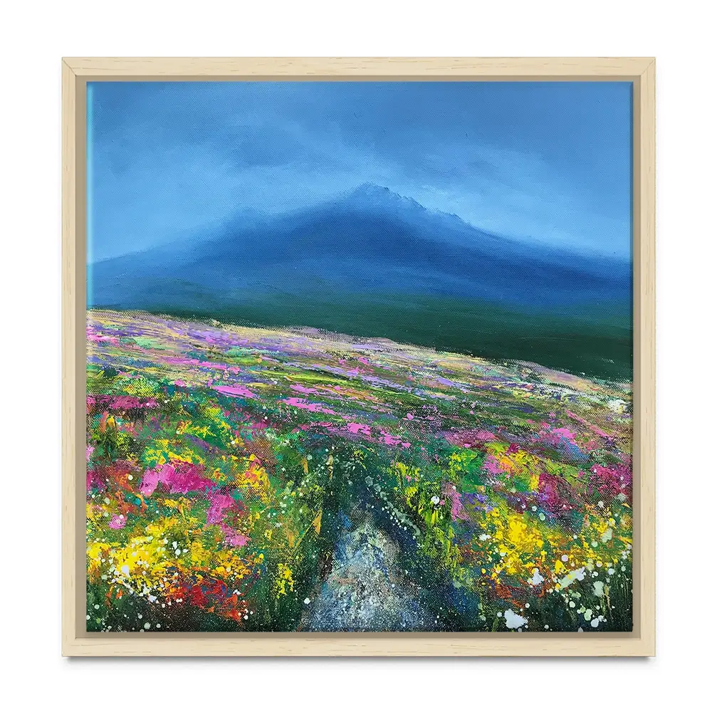 Walking On Dartmoor Square Canvas Print Walking On Dartmoor Square Canvas Print wall art product Laure Bury