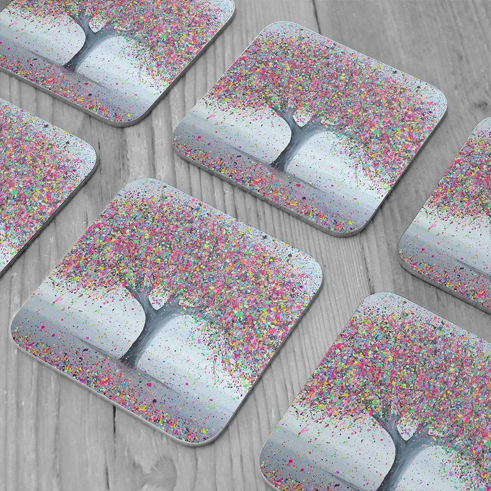 Warm Love Coaster Set Warm Love Coaster Set wall art product Art Print Shop
