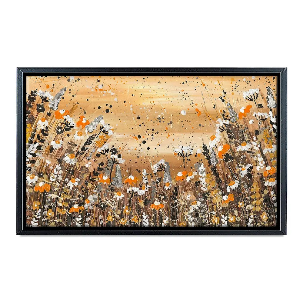 Warm Wildflowers Canvas Print Warm Wildflowers Canvas Print wall art product Emma LC Art