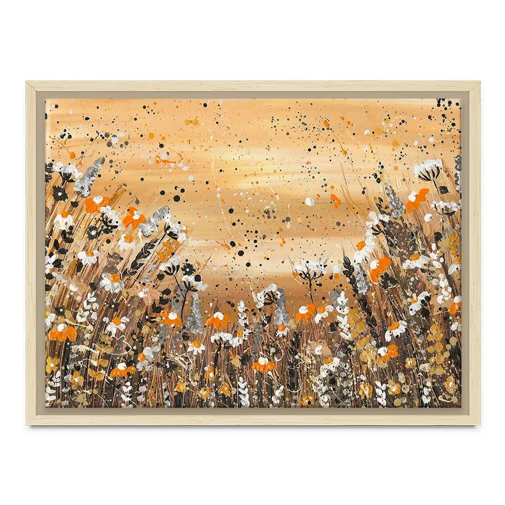 Warm Wildflowers Canvas Print Warm Wildflowers Canvas Print wall art product Emma LC Art
