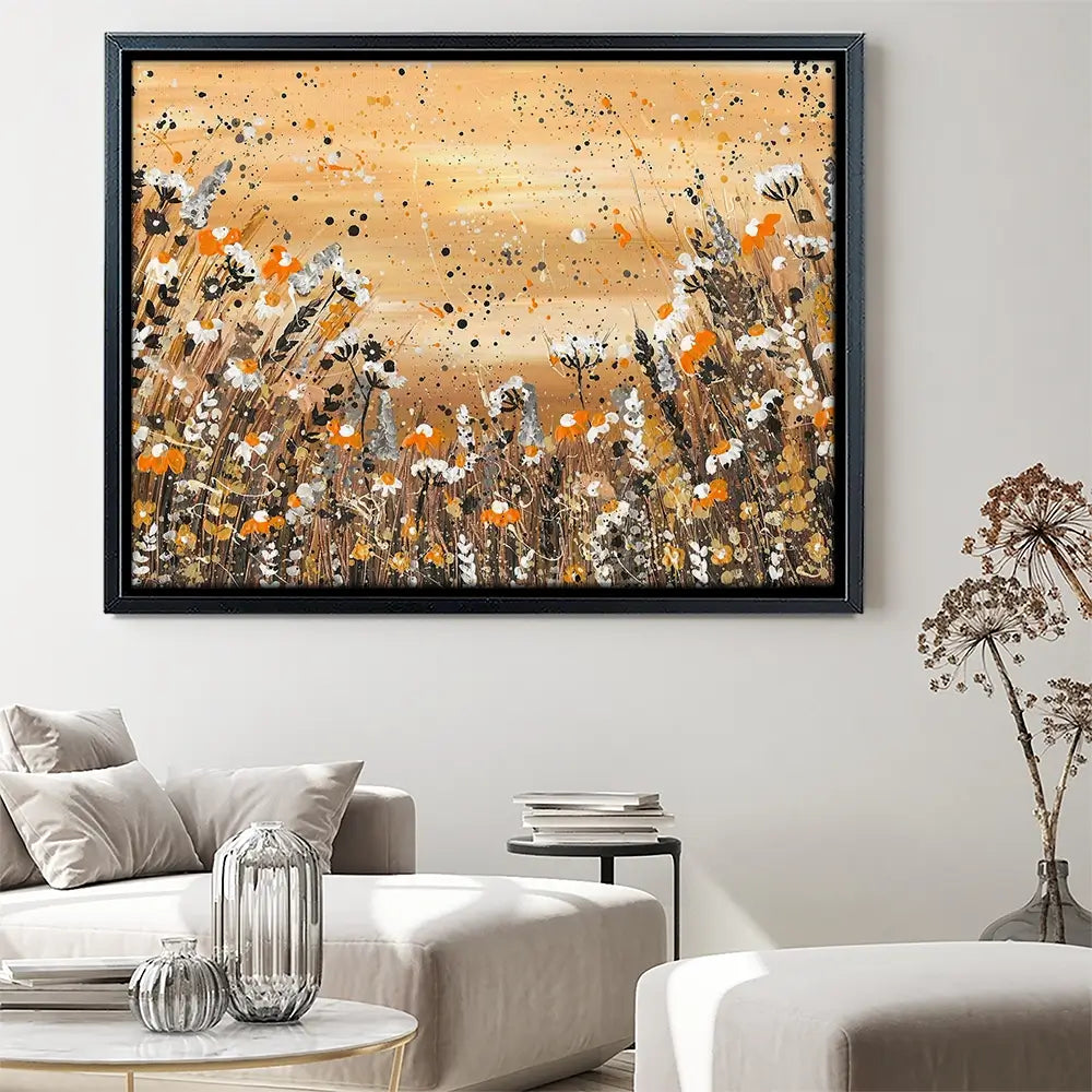 Warm Wildflowers Canvas Print Warm Wildflowers Canvas Print wall art product Emma LC Art