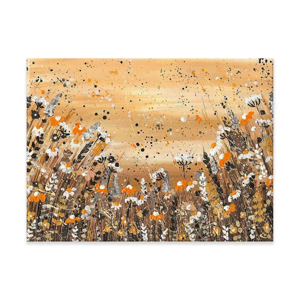 Warm Wildflowers Canvas Print Warm Wildflowers Canvas Print wall art product Emma LC Art