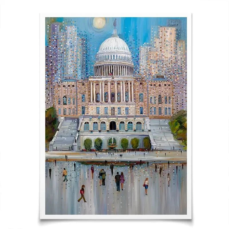 Washington DC Art Print Washington DC Art Print wall art product Ekaterina Ermilkina