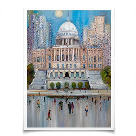 Washington DC Art Print Washington DC Art Print wall art product Ekaterina Ermilkina