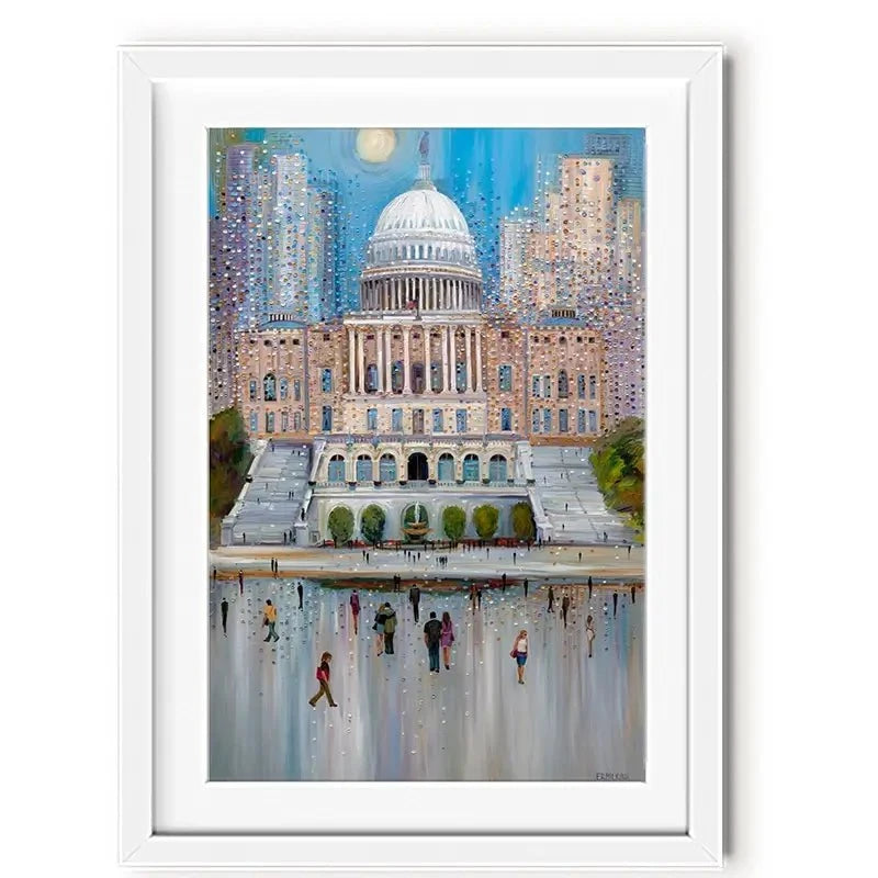 Washington DC Framed Art Print Washington DC Framed Art Print wall art product Ekaterina Ermilkina