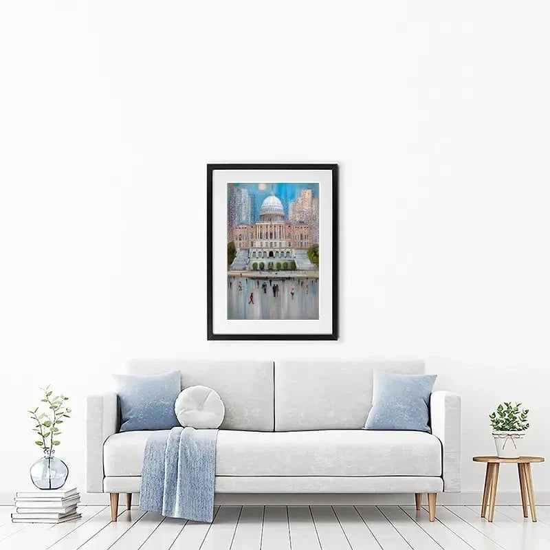 Washington DC Framed Art Print Washington DC Framed Art Print wall art product Ekaterina Ermilkina