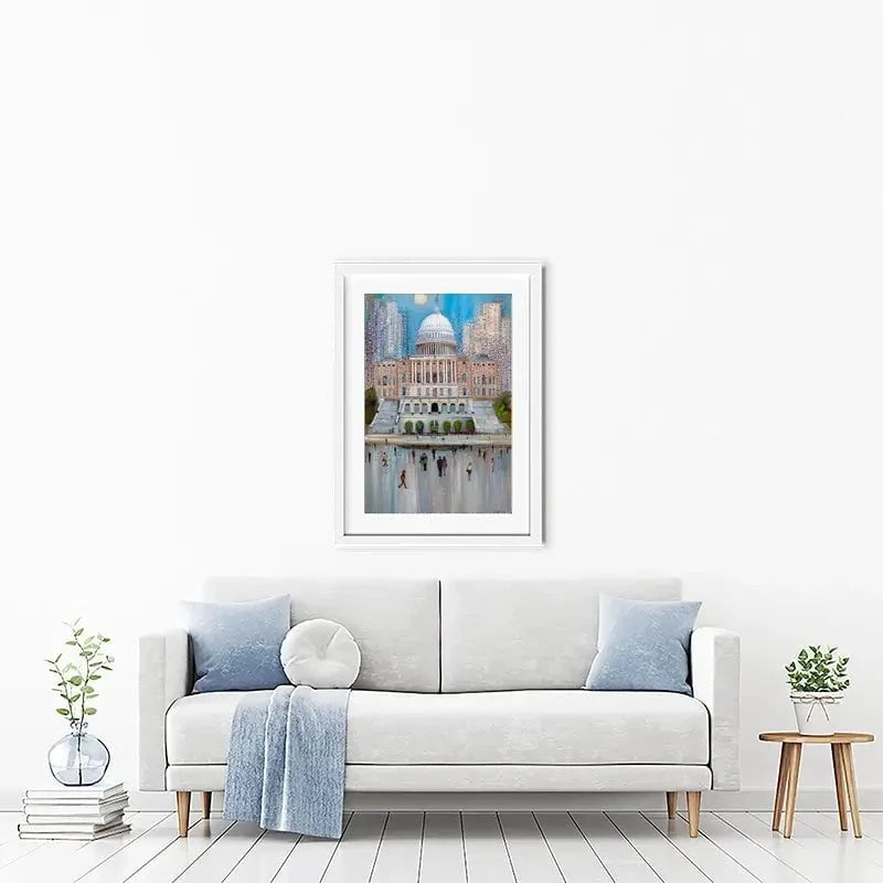 Washington DC Framed Art Print Washington DC Framed Art Print wall art product Ekaterina Ermilkina