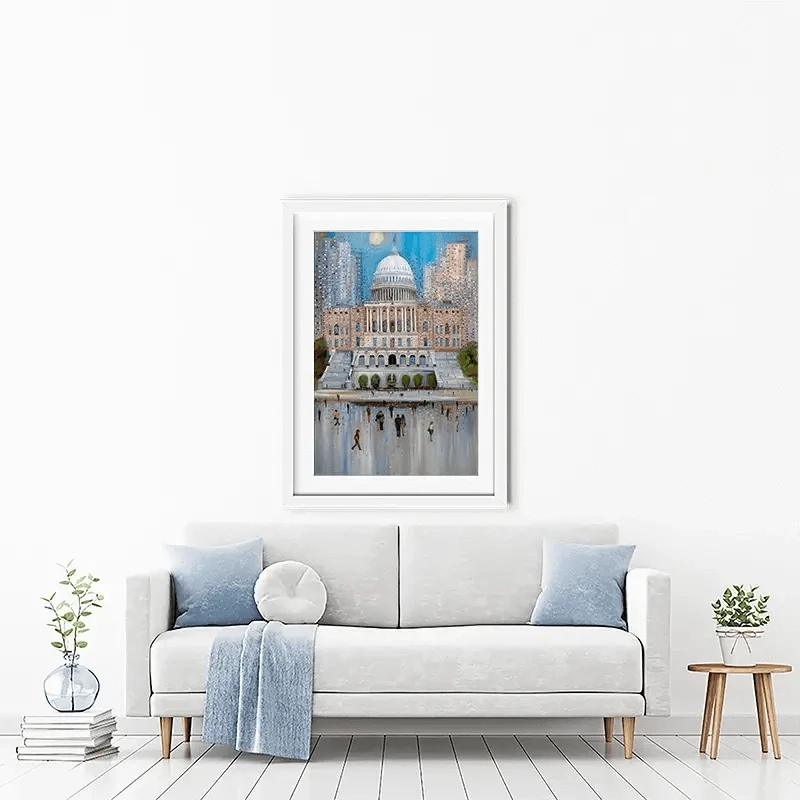Washington DC Framed Art Print Washington DC Framed Art Print wall art product Ekaterina Ermilkina