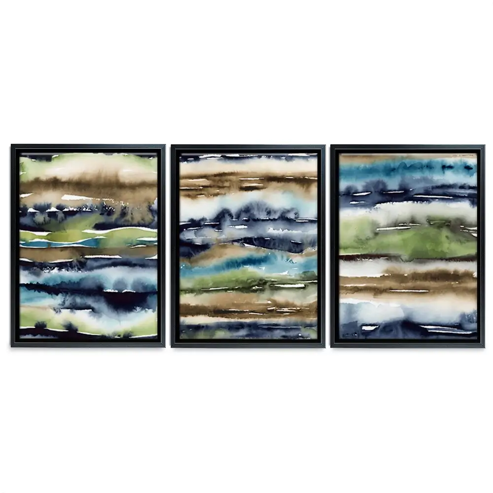 Watercolour Blur Trio Canvas Print Watercolour Blur Trio Canvas Print wall art product Lisa Nohren - Independent
