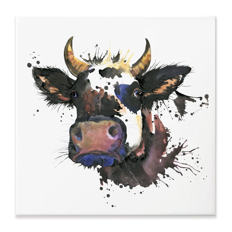 Watercolour Cow Square Canvas Print wall art product Faenkova Elena / Shutterstock