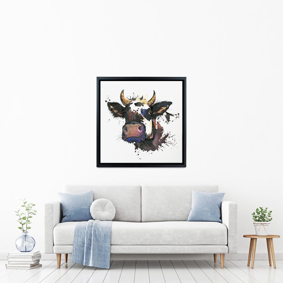 Watercolour Cow Square Canvas Print wall art product Faenkova Elena / Shutterstock