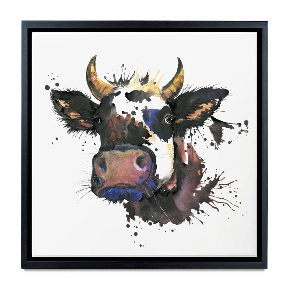 Watercolour Cow Square Canvas Print wall art product Faenkova Elena / Shutterstock