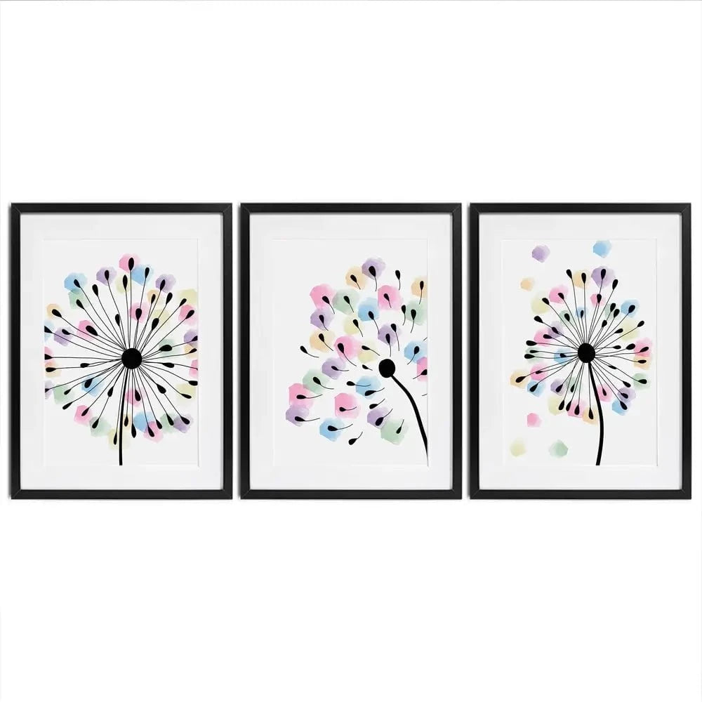 Watercolour Dandelion Seeds Framed Art Print Trio Watercolour Dandelion Seeds Framed Art Print Trio wall art product TWINS DESIGN STUDIO / Shutterstock