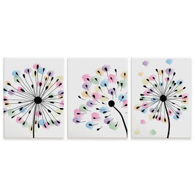 Watercolour Dandelion Seeds Trio Canvas Print Watercolour Dandelion Seeds Trio Canvas Print wall art product TWINS DESIGN STUDIO / Shutterstock
