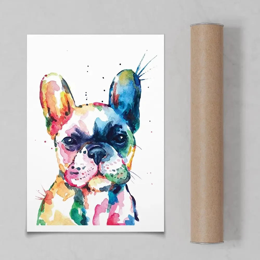 Watercolour Frenchie Art Print Watercolour Frenchie Art Print wall art product Yuli_ya / Shutterstock
