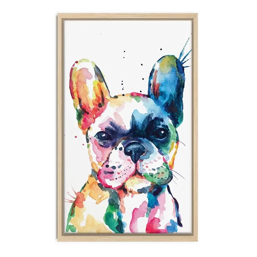 Watercolour Frenchie Canvas Print Watercolour Frenchie Canvas Print wall art product Yuli_ya / Shutterstock