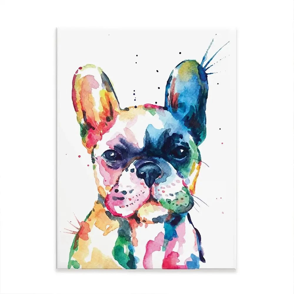 Watercolour Frenchie Canvas Print Watercolour Frenchie Canvas Print wall art product Yuli_ya / Shutterstock