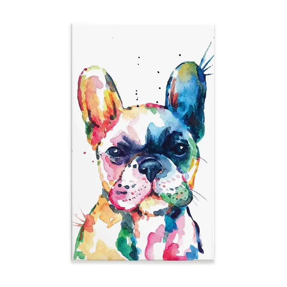 Watercolour Frenchie Canvas Print Watercolour Frenchie Canvas Print wall art product Yuli_ya / Shutterstock