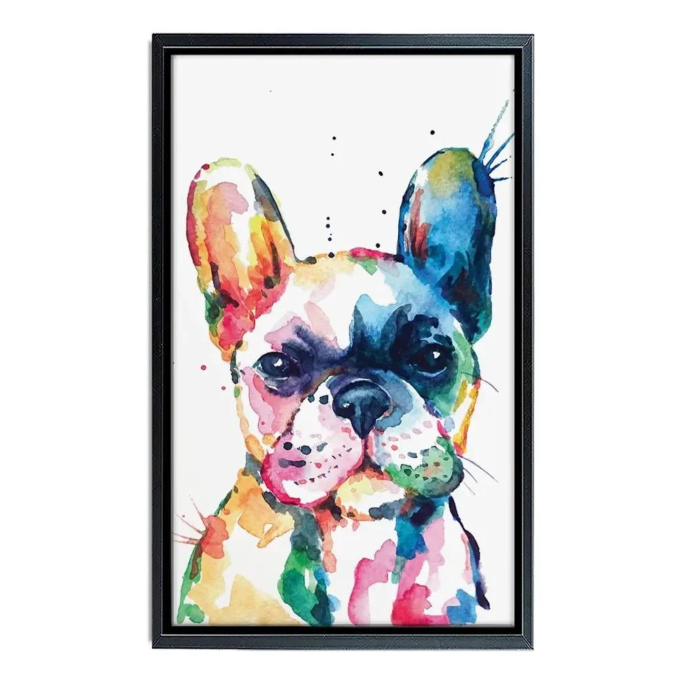 Watercolour Frenchie Canvas Print Watercolour Frenchie Canvas Print wall art product Yuli_ya / Shutterstock