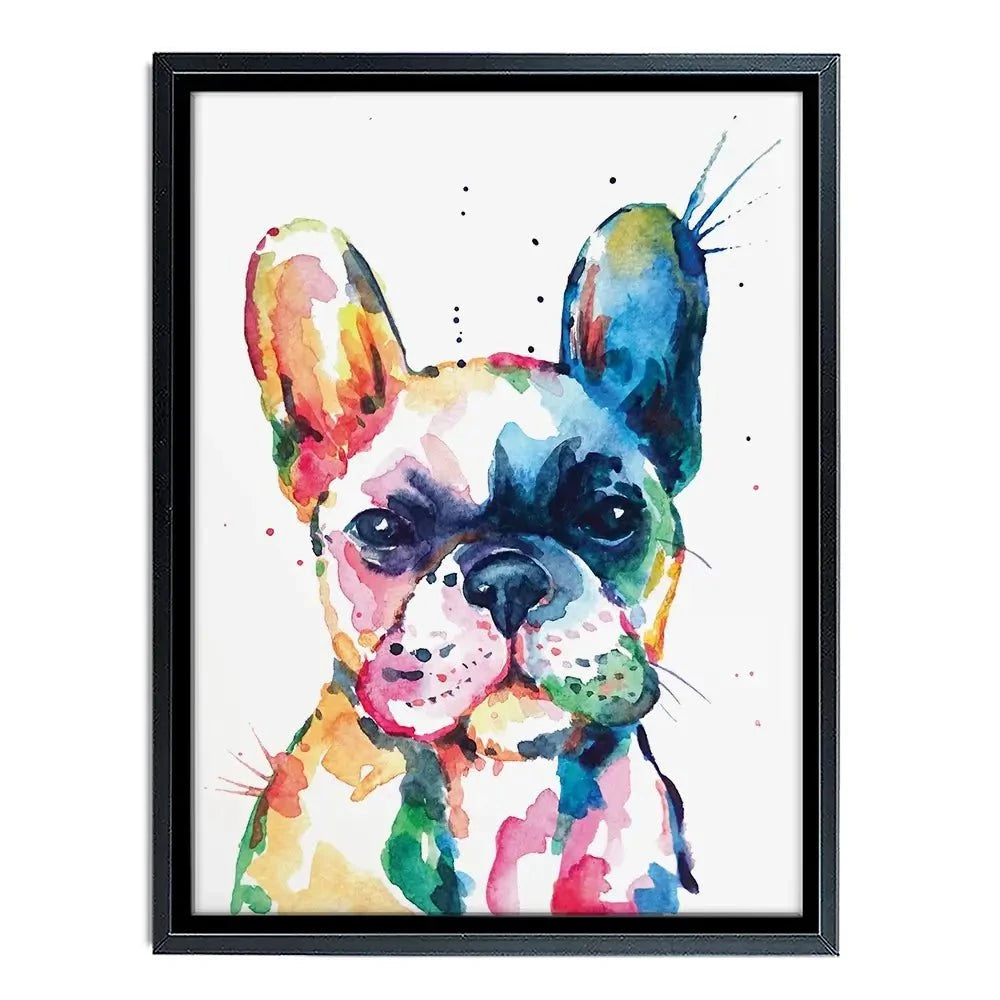 Watercolour Frenchie Canvas Print Watercolour Frenchie Canvas Print wall art product Yuli_ya / Shutterstock