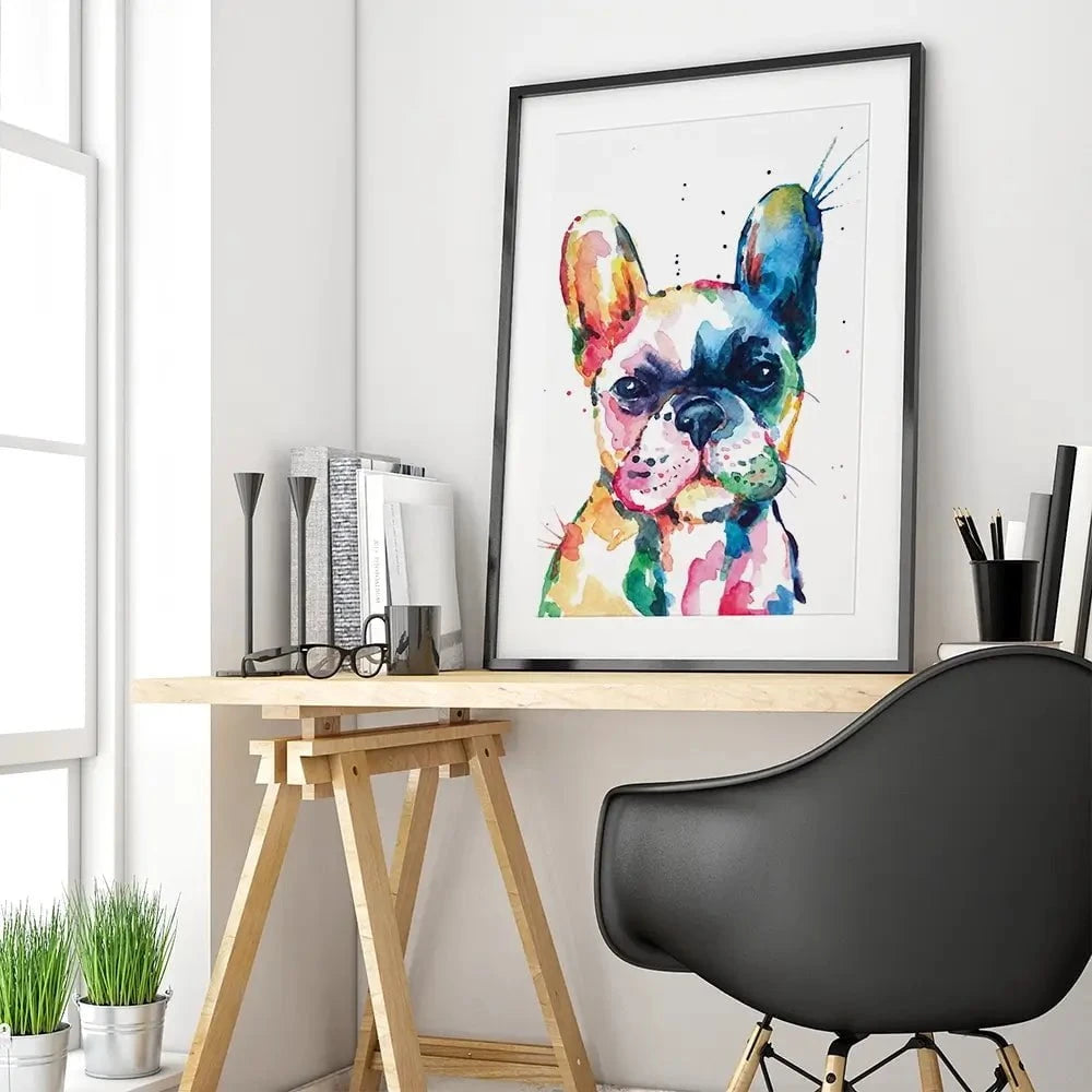 Watercolour Frenchie Framed Art Print Watercolour Frenchie Framed Art Print wall art product Yuli_ya / Shutterstock