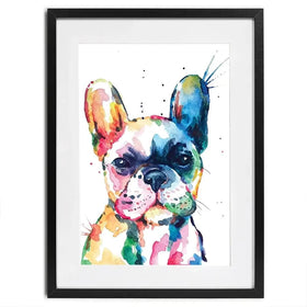 Watercolour Frenchie Framed Art Print Watercolour Frenchie Framed Art Print wall art product Yuli_ya / Shutterstock